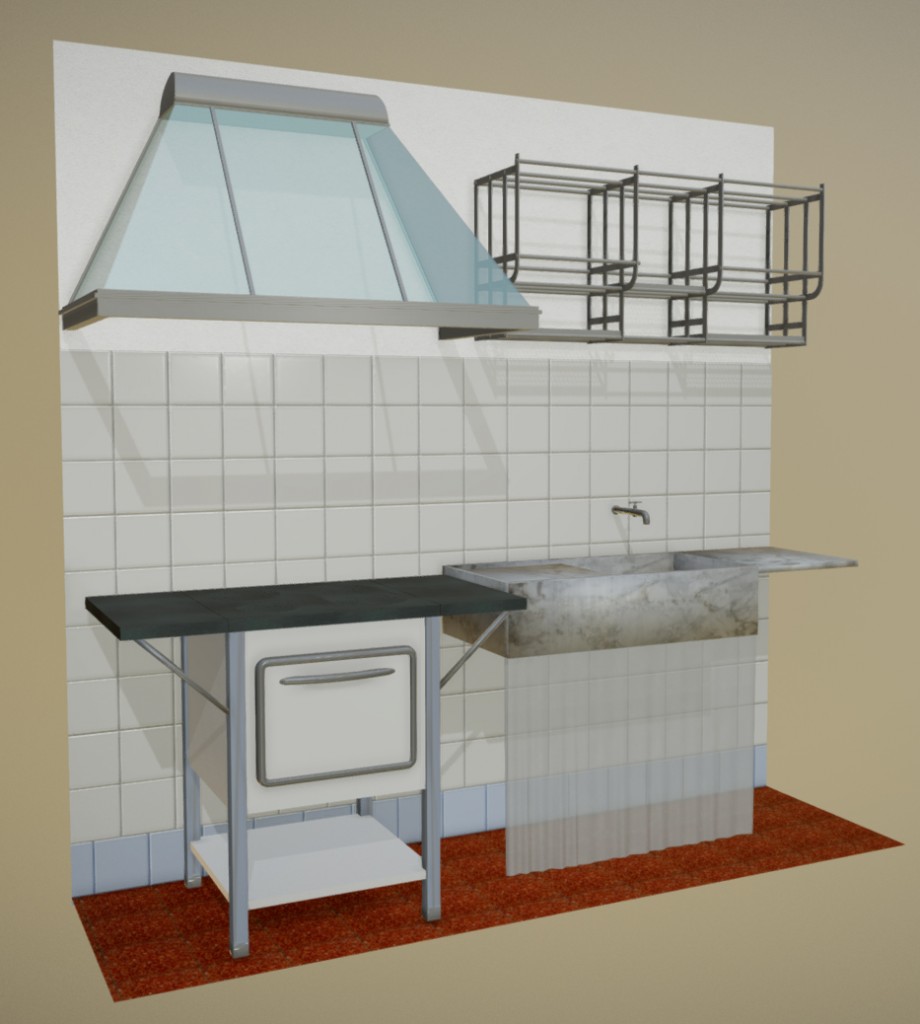 Stove, Sink, Dish drainer, Kitchen hood preview image 1